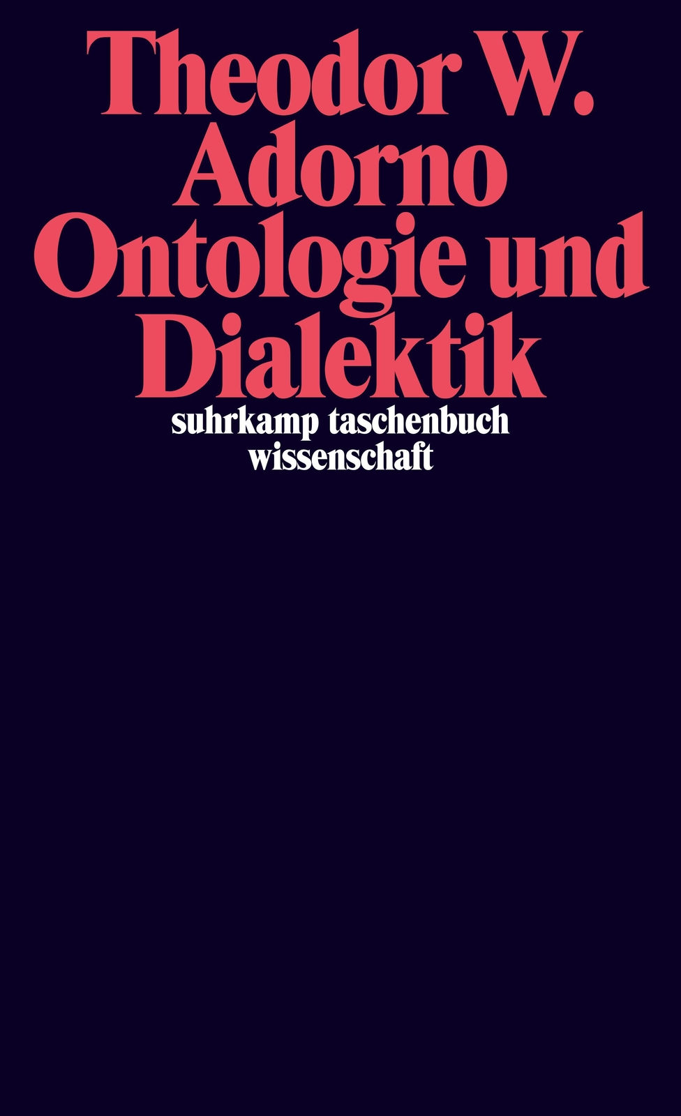 Thumbnail - Ontologie Und Dialektik Theodor W. Adorno