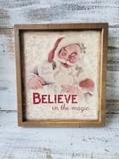 Believe Santa Box Sign 