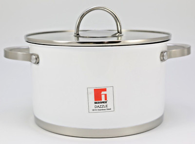 Bergner Dazzle Casserole Pan/Pot with Lid - White