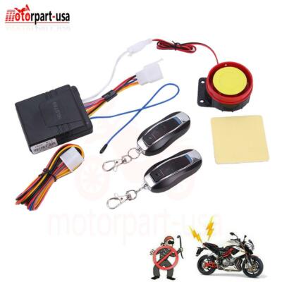 12V Motorcycle Bike Scooter Remote Control Anti-theft Alarm Security System