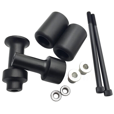 No Cut Frame Slider Crash Protector Black Delrin For 2003 - 2006 Kawasaki Z1000