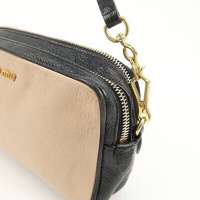Auth MIU MIU Leather MADRAS BICOLORE Shoulder Bag Crossbody Auth MIU MIU Leather MADRAS BICOLORE Shoulder Bag Crossbody