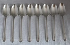 8 Holmes and Edwards SPRING GARDEN Teaspoons