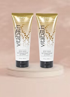 Vitabath Heavenly Coconut Creme Body Wash 10 Oz Lot Of 2 Fast Priority Shipping