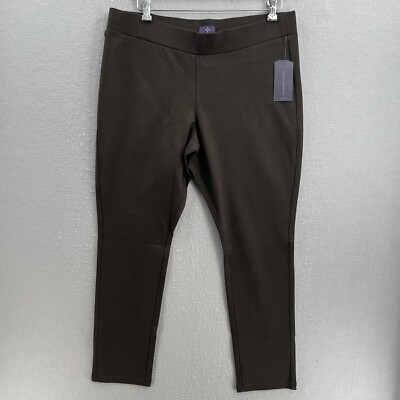 NYDJ Black Pull On Ponte Pants Petite 16P Skinny Mid Rise Stretch NWT