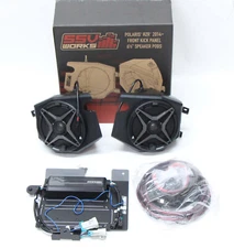 SSV Works Kicker Amp & 6.5'' SSV Front Speakers 15-18 Polaris RZR w/Ride Command