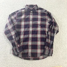 UNTUCKit Shirt Mens Medium Red Plaid Slin Fit Button Down Casual Office