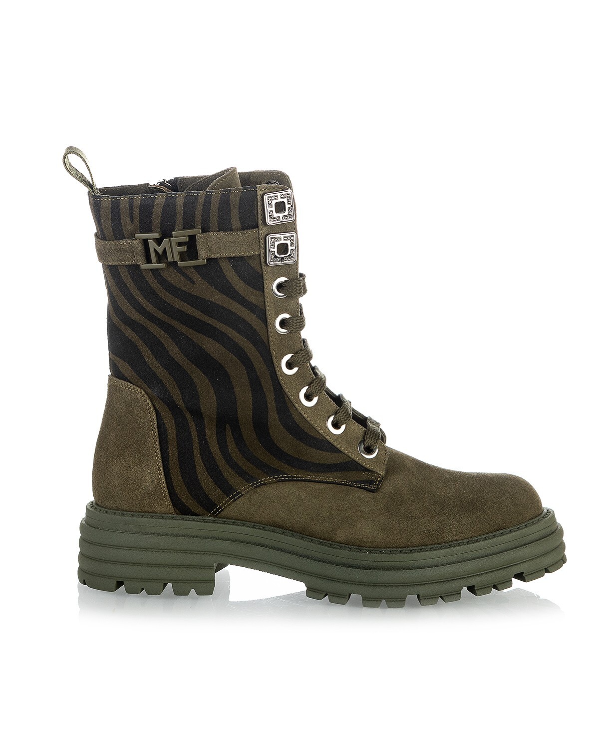 Authentic Marino Fabiani Italian Combat Boots in Green - New Collection-image