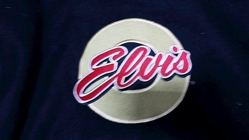 RARE! Vintage Elvis Presley Varsity Letterman Jacket Large Black Wool Leather - Picture 4 of 5