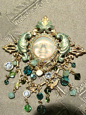 Kirk's Folly Green Seaview Moon  Pin or Enhancer