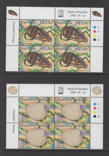 M25893 Namibia 1998 SG795/8 Gusci in PIASTRA (1A) e STAMPA blocchi di 4. UMM - Foto 2 di 2
