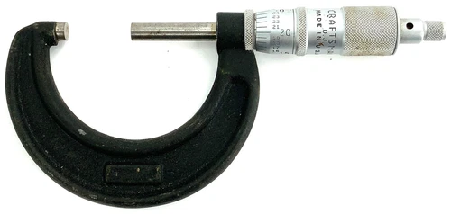 Craftsman DJ Outside Micrometer,  Friction Thimble, 1”-2" .0001” Range