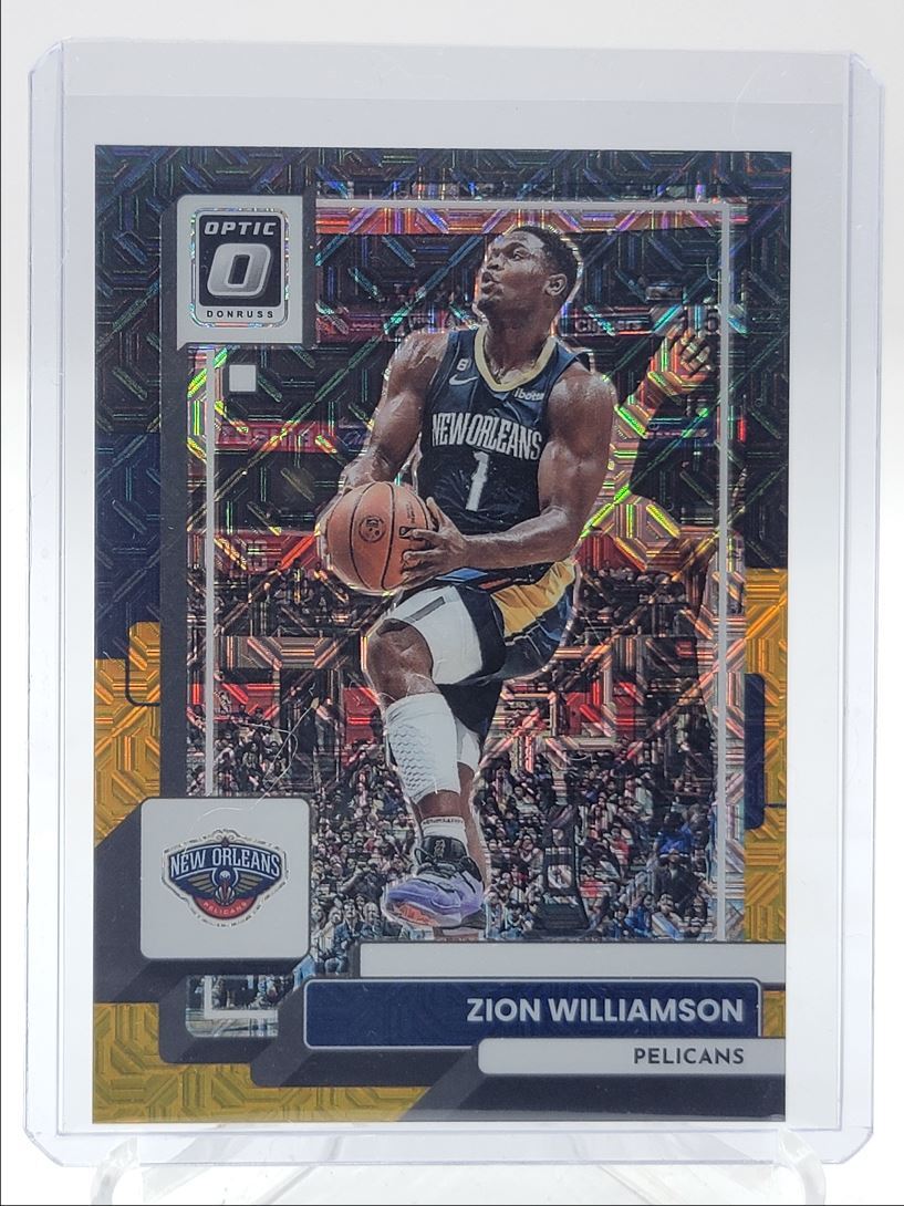 ZION WILLIAMSON 2022-23 DONRUSS OPTIC BLACK GOLD CHOICE PRIZM #181 /8 Q3522