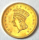 Photo of a 1862-P Gold Dollar from an eBay listing that sold on May 5, 2026