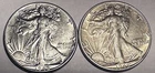 LOT OF 2 -  1942-P 1942-D Walking Liberty Half Dollars  1942-P 1942-D