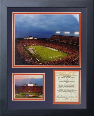 Auburn University Tigers Jordan-Hare Stadium Framed Photo Collage, 11 by 14-Inch