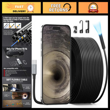 50FT USB-C Borescope Camera with Light for iPhone  Android - Waterproof Endosco