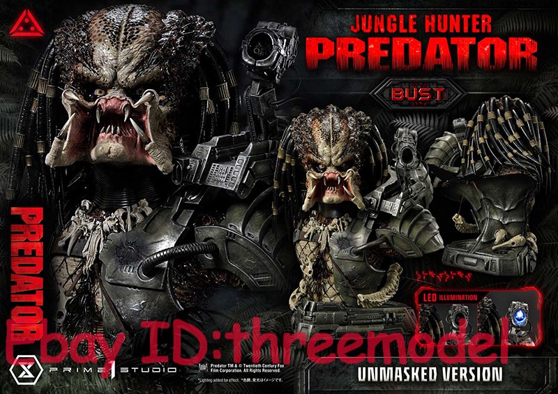 Prime 1 Studio PBPR-02 1/3 JUNGLE HUNTER PREDATOR BUST UNMASKED