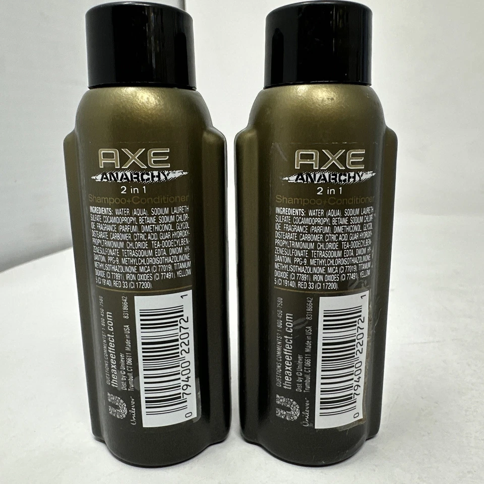 Axe Anarchy for Him 2 in 1 Shampoo + Conditioner Travel Size 1.7oz Each x 2 NOS - Image 4 of 4