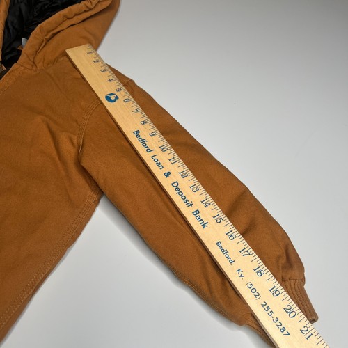 Carhartt Kids Active Jacket Brown – Size S (7-8), Quilted Lined, Hooded, Durable - Picture 3 of 9