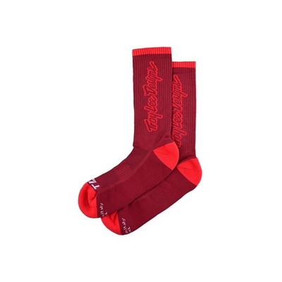 Troy Lee Designs Mens Performance Socks, Signature, oxblood, S/M