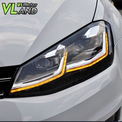 Set FULL LED Projector Headlights For 2013-2018 VW Volkswagen Golf 7 Front Lamps