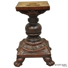 Antique American Empire Carved Mahogany Canno...