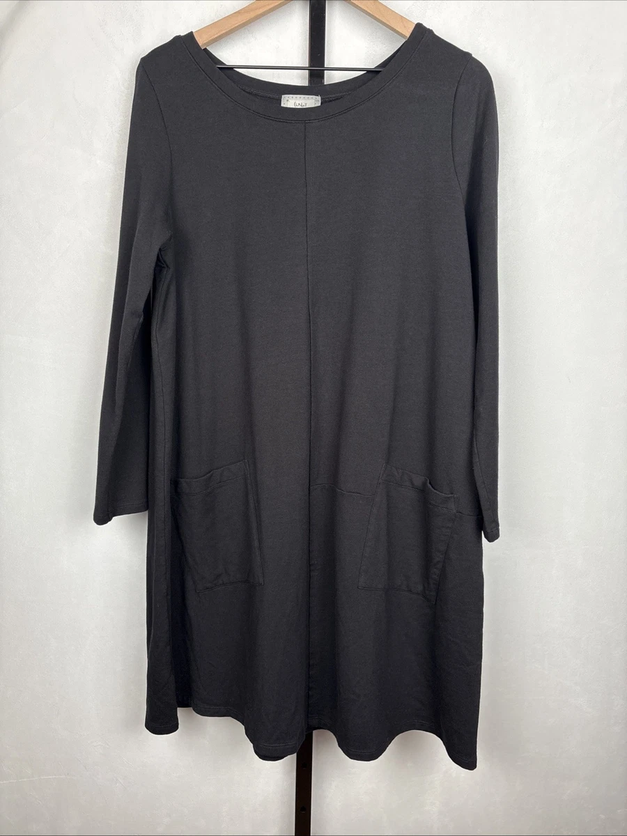 Tunique/robe Chalet à Ourlet Asymétrique - Rayures Noir/gris, Taille 1X (plus), Occasion Très Bon état