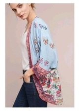Anthropolgie Feathers By Tolani Alma Floral Kimono One Size Boho Whimsical