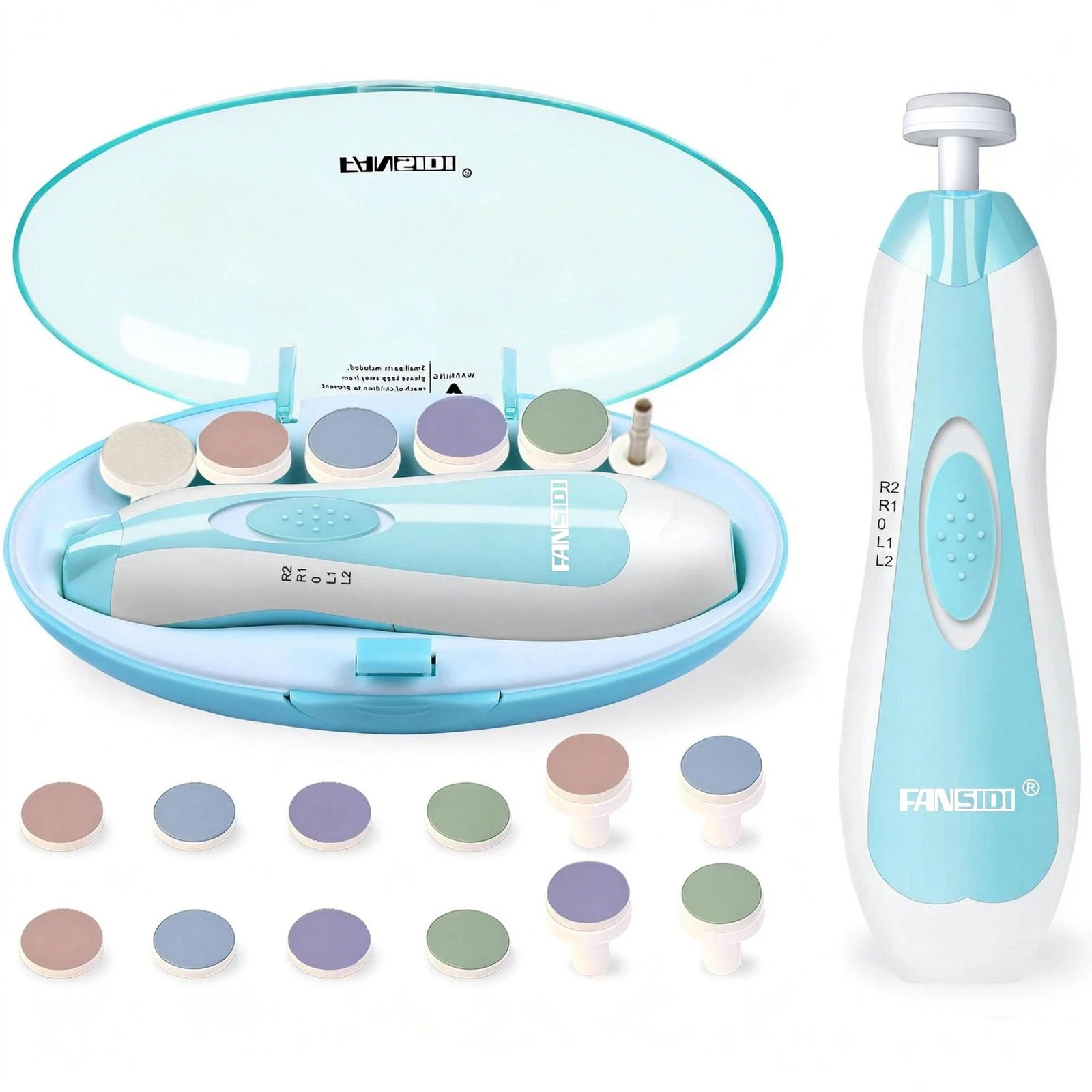 Fansidi Baby Nail Trimmer Electric, Easy & Safe File 21 Piece Set, Blue
Opens in a new window or tab