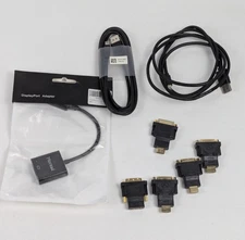 Lot of 8 Mix Brand Display Port - DVI/VGA/Display Port mini Adapters