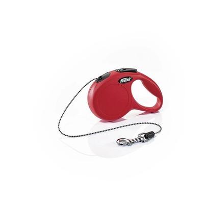 Flexi New Classic XS Cord Retractable Leash Red 3m for Cats Kittens