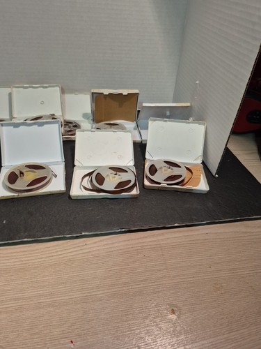 10 reel to reel tape Used 2 3/4 Reels With Cases Plus 12 Empty Cases Round - Picture 6 of 12