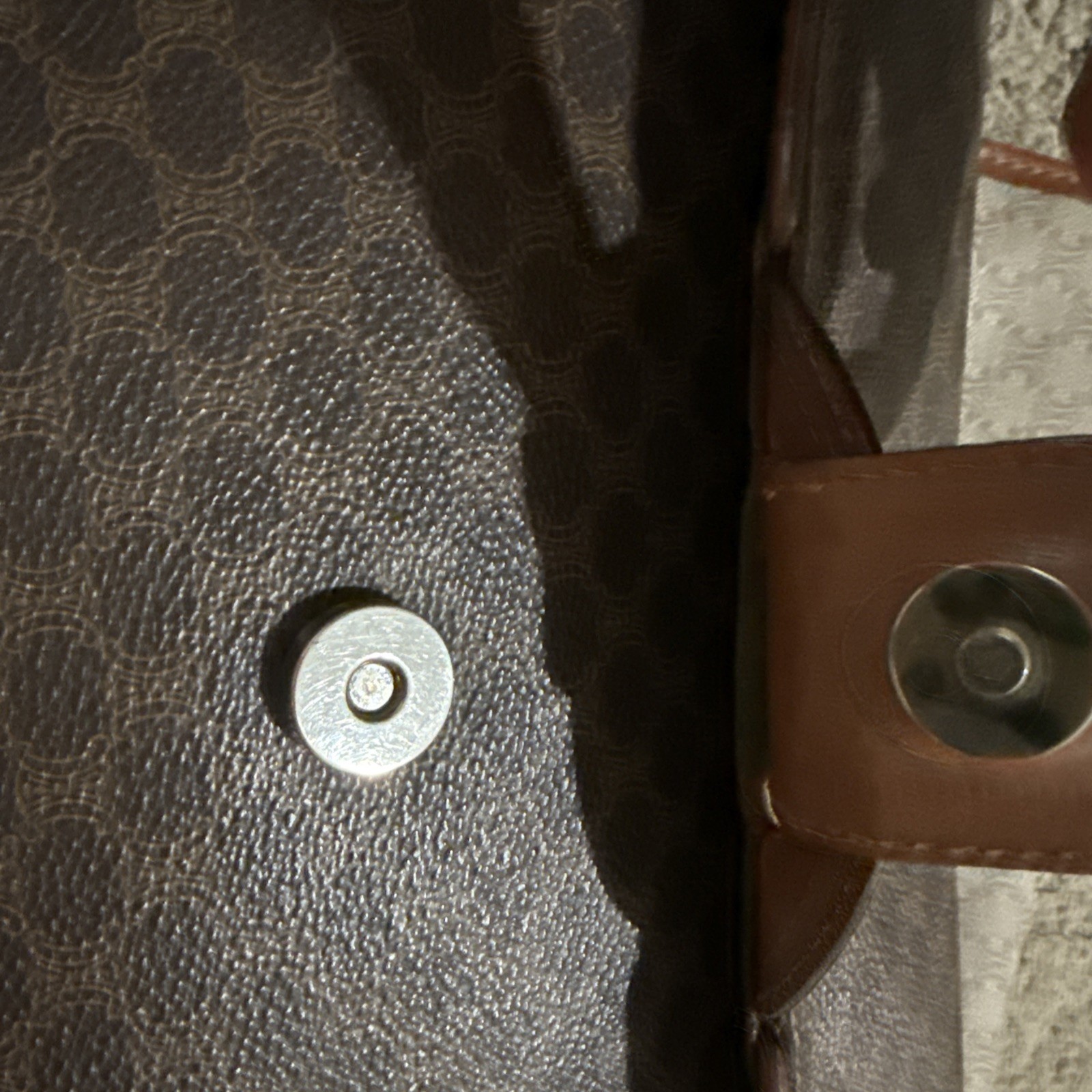 Authentic Celine Macadam Pattern PVC Leather Brow… - image 4