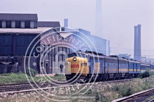 ORIGINAL KODACHROME VIA RAIL SUPER C ACTION FP9A # 6505 TORONTO, ON 1979