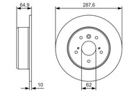 2X Bosch Bremsscheibe 0 986 479 T69 FüR Toyota Camry ACV31_ ACV31 SXV10_ SXV10R