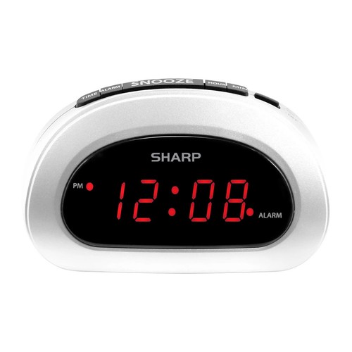 Buy Digital Sharp Alarm Clock, Cosmic Silver, Easy to Set Controls, Red LED Display – Best Price & Deal Buy Digital Sharp Alarm Clock, Cosmic Silver, Easy to Set Controls, Red LED Display – Best Price & Deal