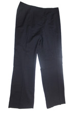 Escada Black Dress Pants Pure Virgin Wool Wide Leg Career High Waist Trouser 44