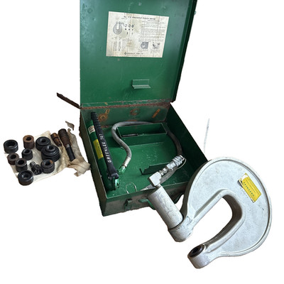 Greenlee 1731-H-767 One-Shot Hydraulic Knockout Driver Set + hydraulic pump