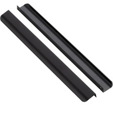 3 Pack Finger Pulls for Cabinets 356mm/14in Hole Center Tab Cabinet Handle Black