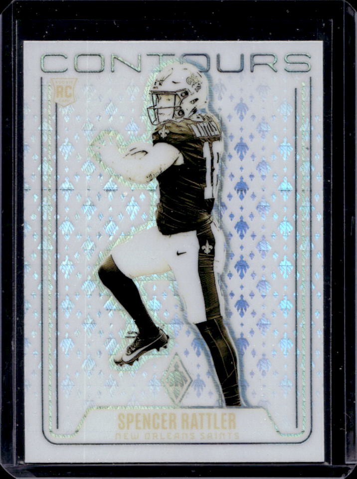 2024 Panini Phoenix Spencer Rattler Contours RC Wave Rookie #CON-SRR Saints