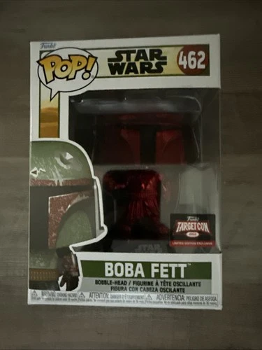 Funko Pop! Vinyl: Star Wars-Boba Fett (Red) (Chrome)-Target (T) (Exclusive) #462