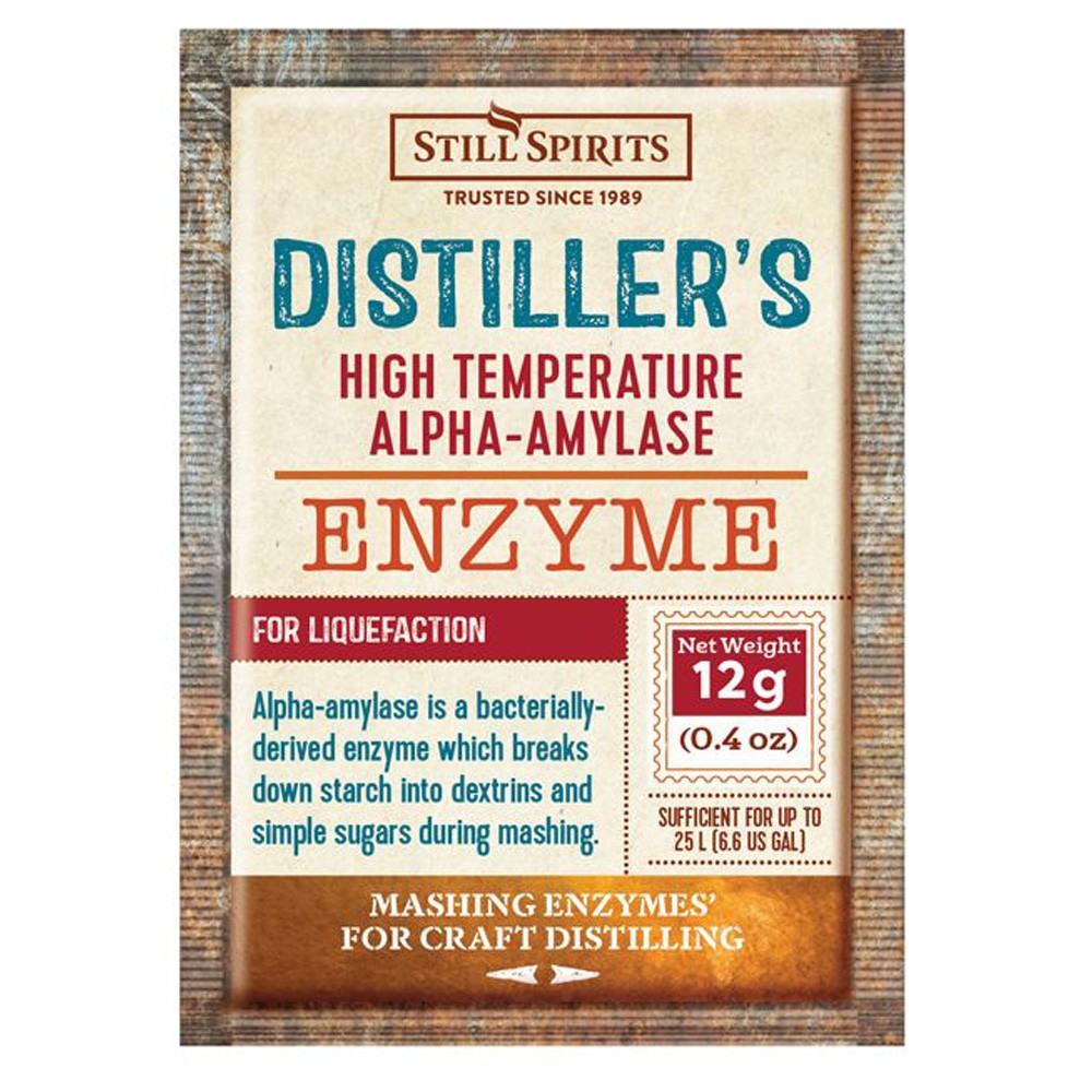 Still Spirits Distillers Alpha Amylase Enzym 12g Beutel entfernt Stärke Dunst