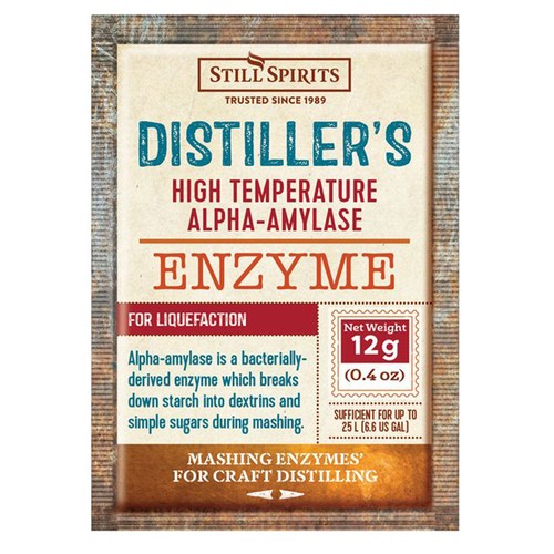 Still Spirits Distillers Alpha Amylase Enzym 12g Beutel entfernt Stärke Dunst