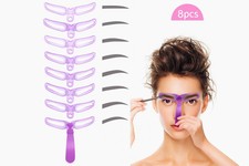 Eyebrow Shaping Stencils Grooming Shaper Reusable 8 Styles Template Makeup Tool