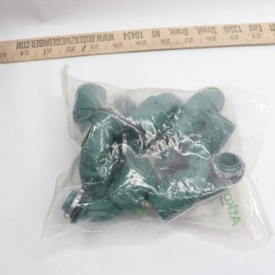 (10-Pk) Atkore 90 Deg Elbow UNEF Swivel Internal Thread Green JC-FPA16-050-90BU