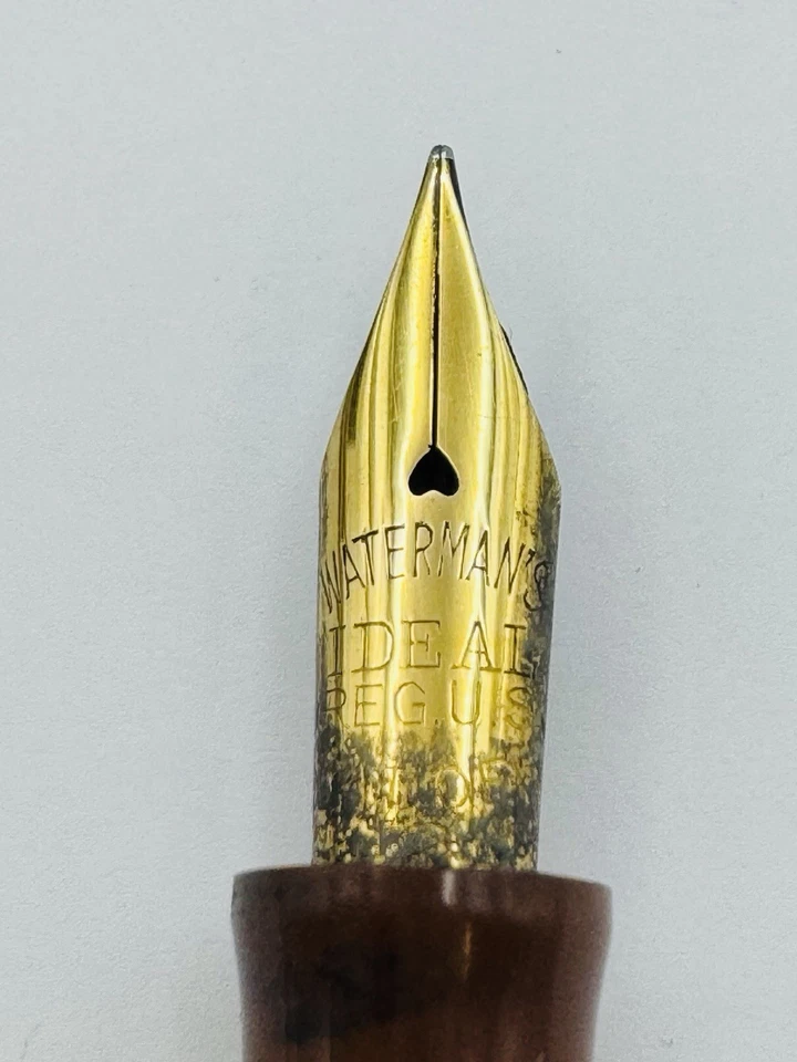 Set Waterman Lady Patricia Fountain Pen + Pencil, ONYX,  Orig. Box 14k Flex Nib - Image 4 of 4