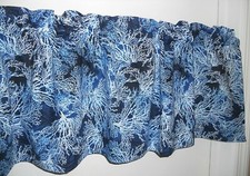 Valance Coral Nautical Beach Ocean Coastal Tropical Reef Blue 42 x 14 Topper