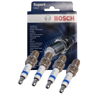4 Stück Bosch Zündkerze Super 4 für diverse KFZ