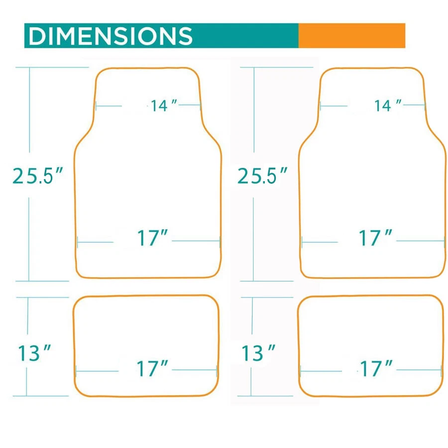 NEW 4PC MLB Pick Your Team Car Truck Front Back All Weather Carpet Floor Mats - Image 4 of 4